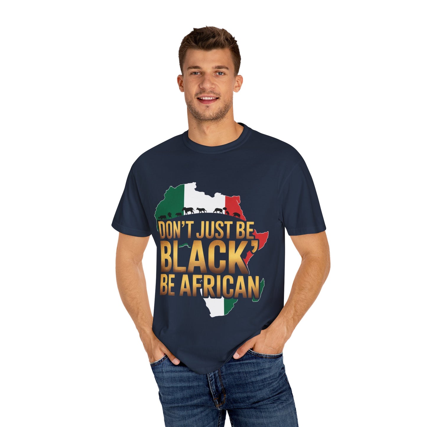 African Pride T-Shirt - Celebrate Heritage, Unisex Garment-Dyed Tee, Unique African Apparel, Statement Shirt, Gifts for Culture Lovers