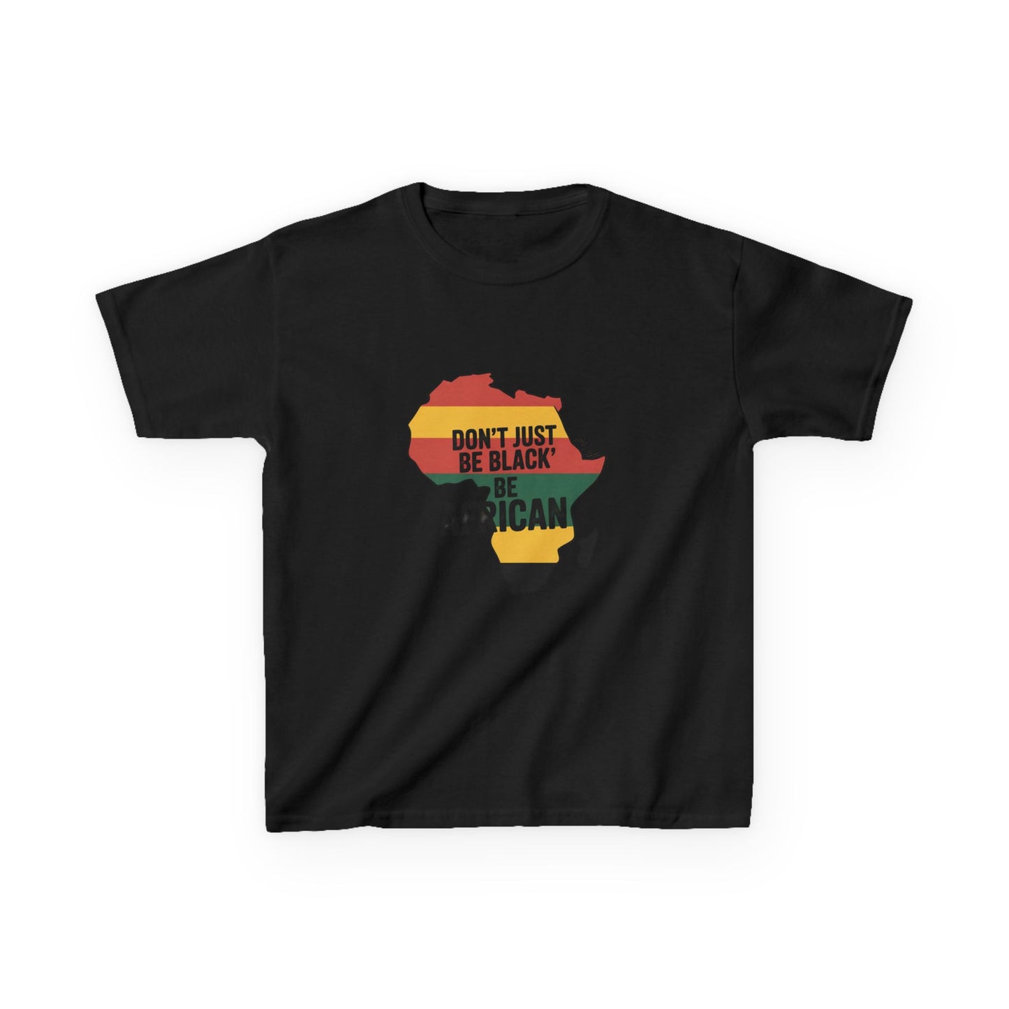 Kids African Pride T-Shirt, Youth Tee, Black History Month Gift, Cultural Awareness Shirt, Africa Map Top, Kids Cotton Tee