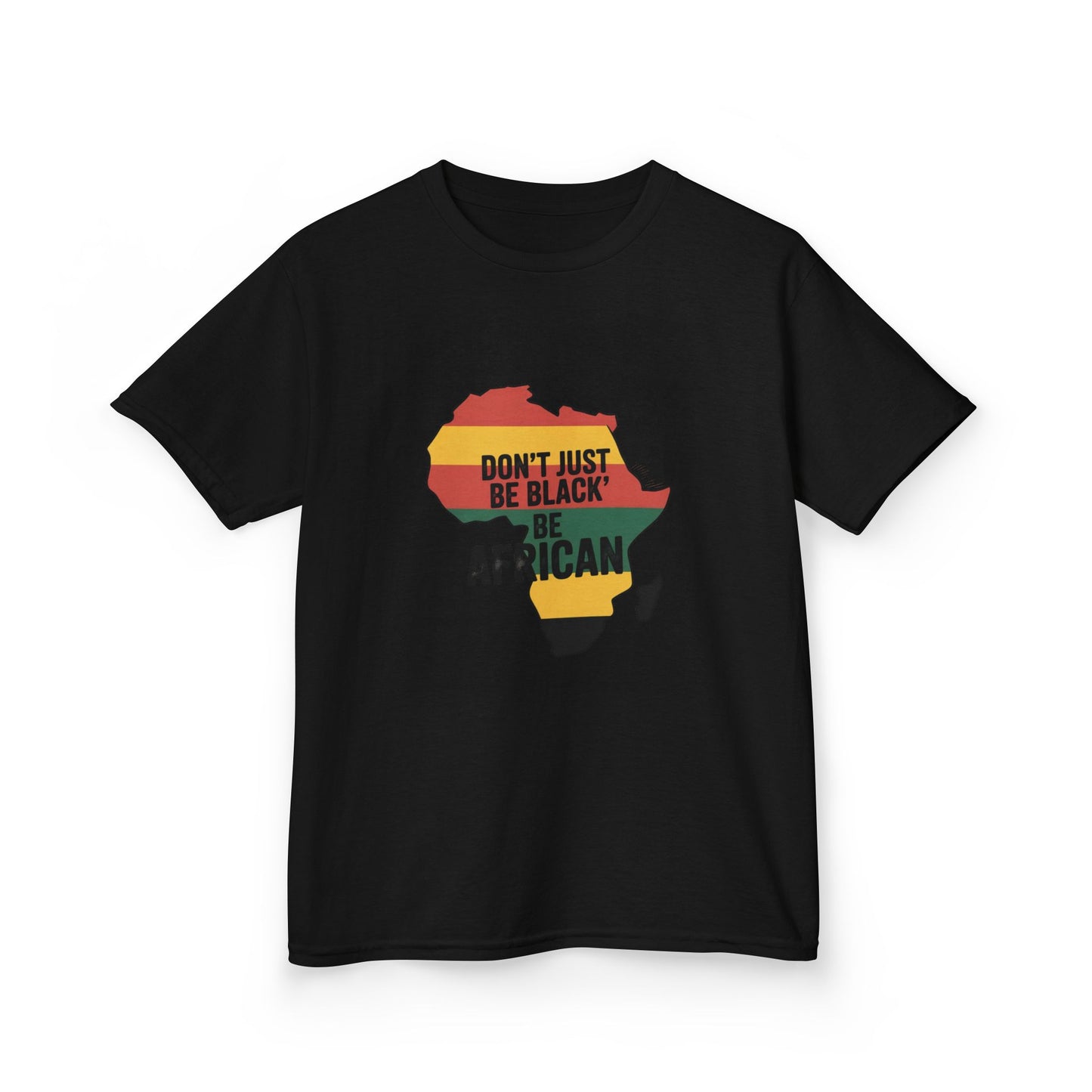 Kids African Pride T-Shirt, Youth Tee, Black History Month Gift, Cultural Awareness Shirt, Africa Map Top, Kids Cotton Tee