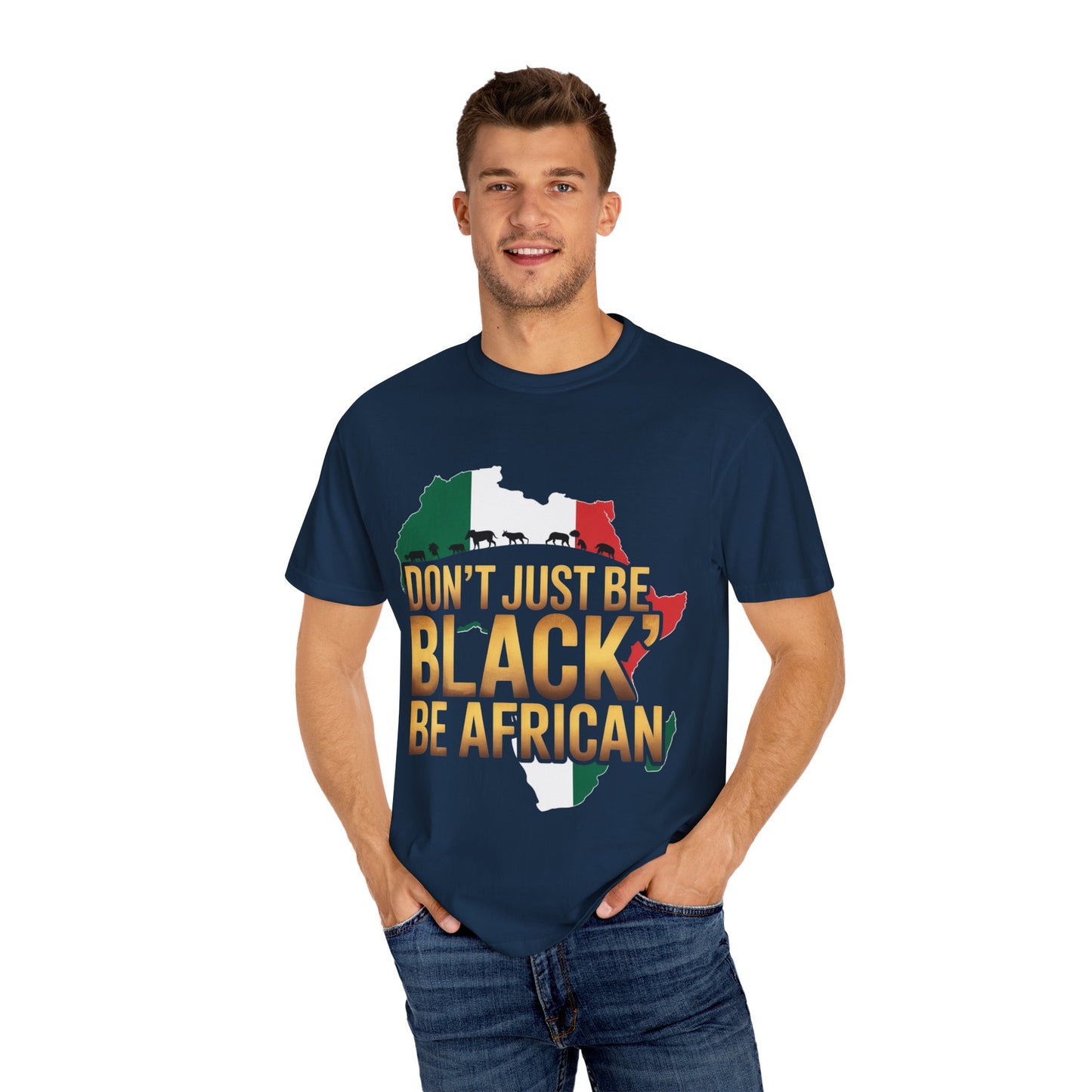African Pride T-Shirt - Celebrate Heritage, Unisex Garment-Dyed Tee, Unique African Apparel, Statement Shirt, Gifts for Culture Lovers