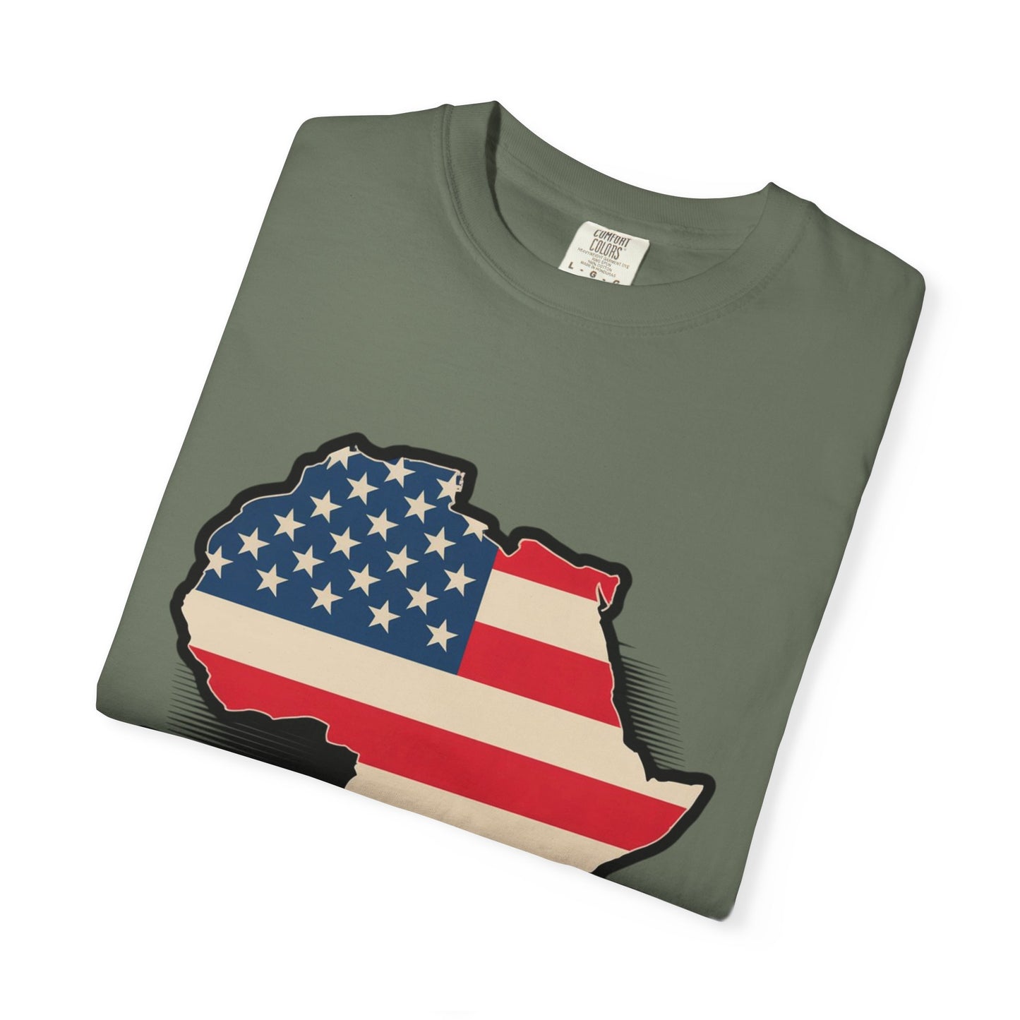 African Pride Unisex Garment-Dyed T-Shirt, Comfortable Tee, USA Africa Fusion Shirt, Cultural Apparel, Equality Statement Top