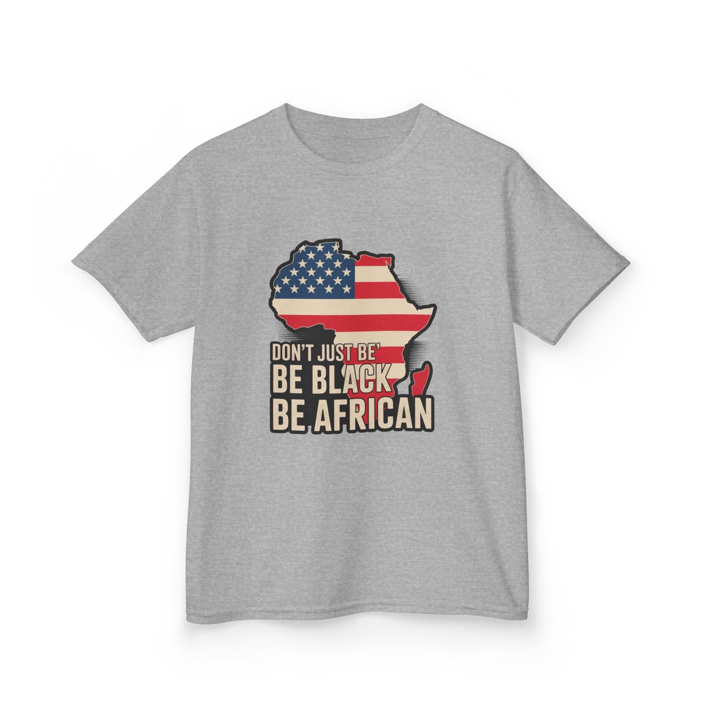 African Heritage Kids Tee, Black Pride Shirt, USA Flag T-Shirt, Kids Cultural Tee, Unique Gift for Children, Celebrates African Roots
