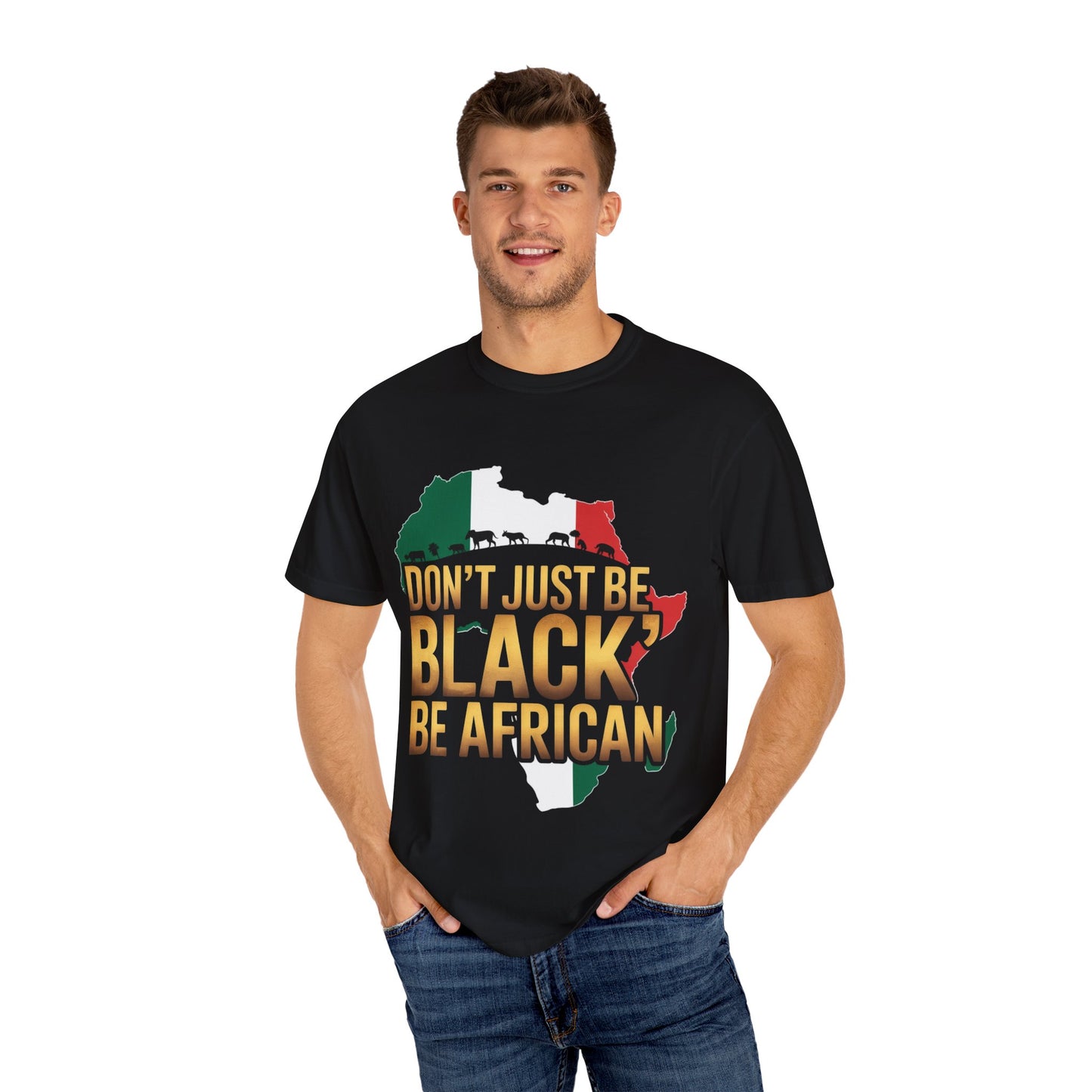 African Pride T-Shirt - Celebrate Heritage, Unisex Garment-Dyed Tee, Unique African Apparel, Statement Shirt, Gifts for Culture Lovers