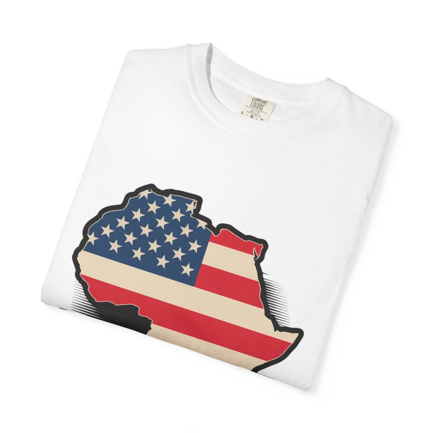 African Pride Unisex Garment-Dyed T-Shirt, Comfortable Tee, USA Africa Fusion Shirt, Cultural Apparel, Equality Statement Top