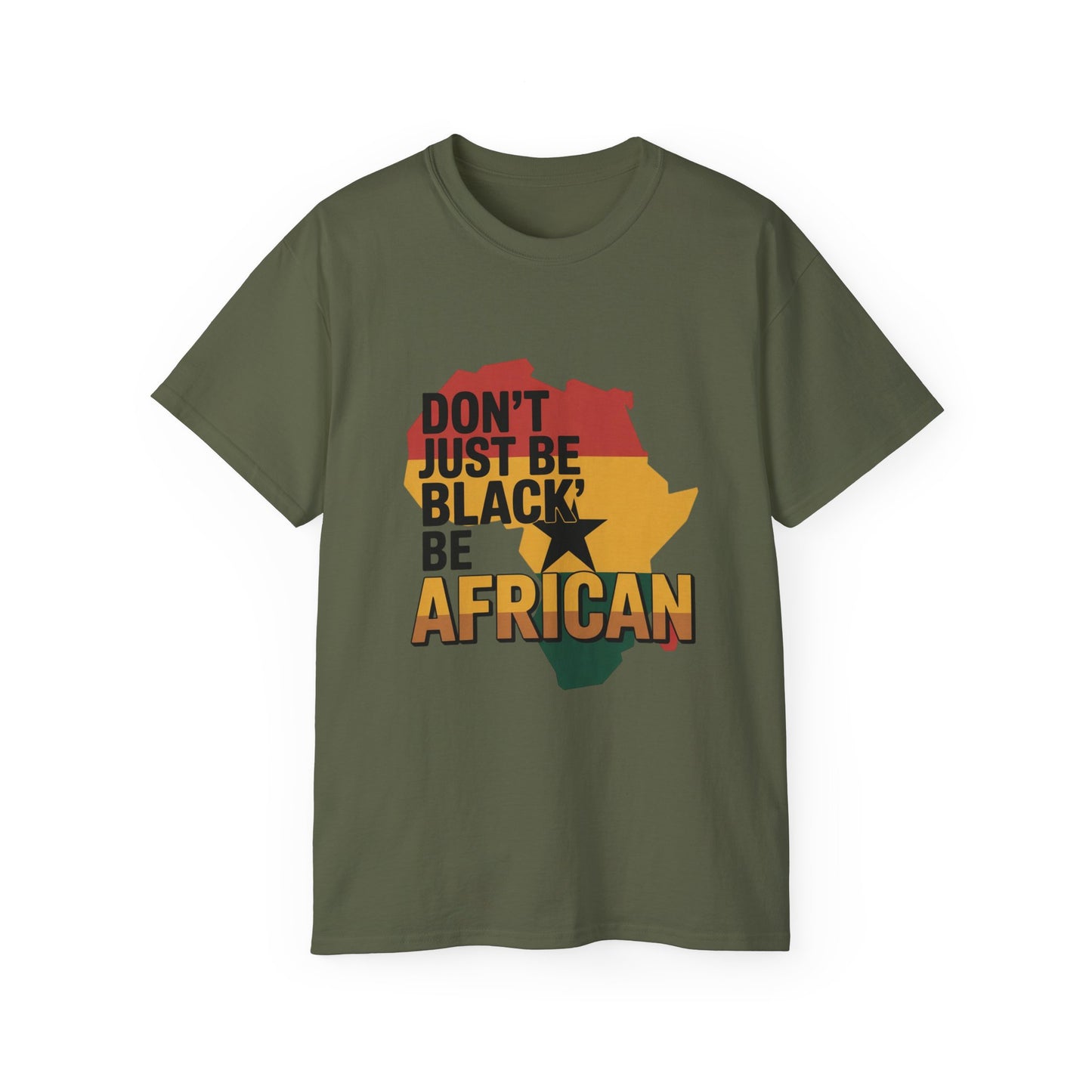 Proud African Identity Tee, Unisex Graphic Tee, African Heritage Shirt, Cultural Awareness Apparel, Unique Gift for Activism,