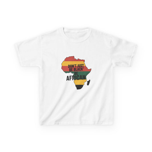 Kids African Pride T-Shirt, Youth Tee, Black History Month Gift, Cultural Awareness Shirt, Africa Map Top, Kids Cotton Tee