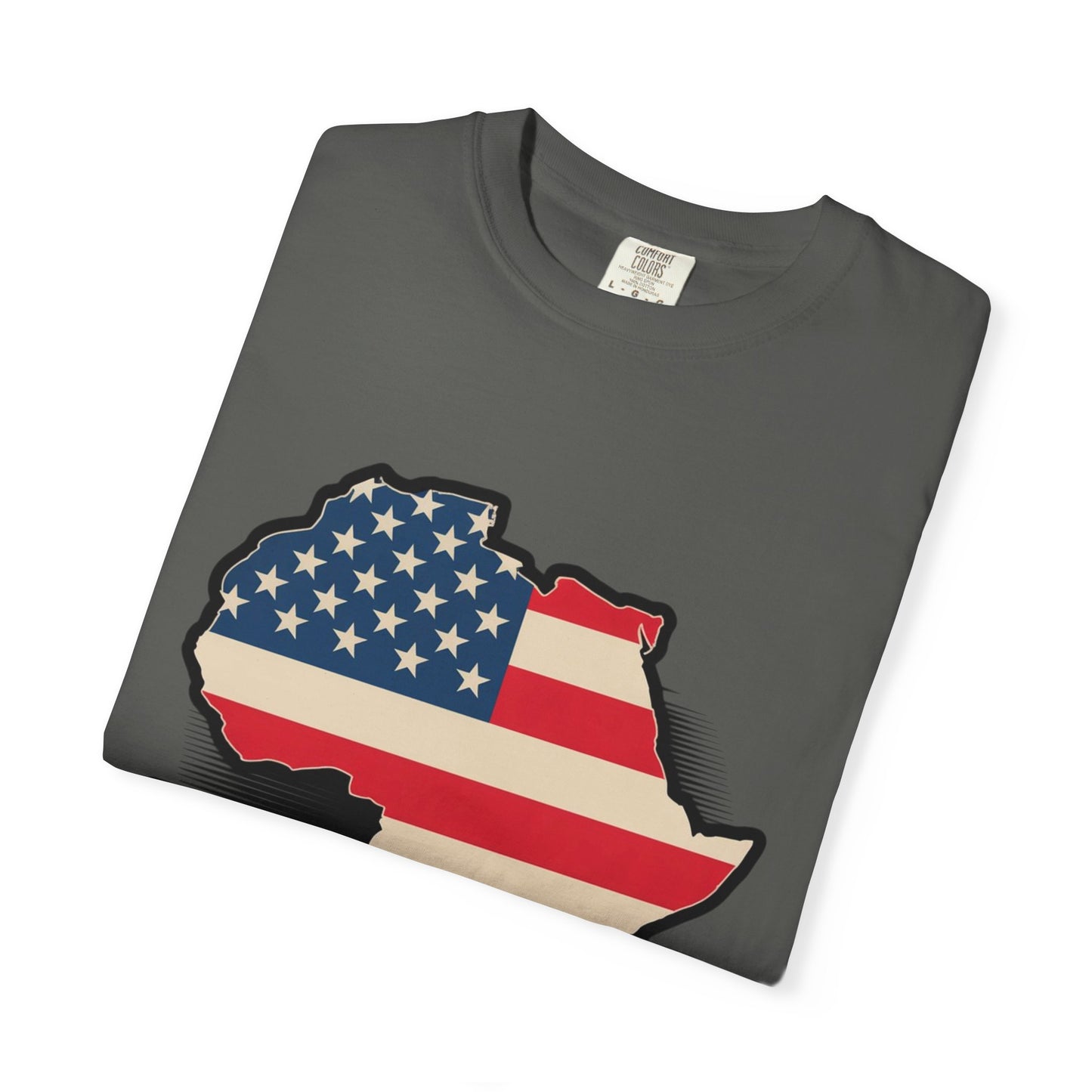 African Pride Unisex Garment-Dyed T-Shirt, Comfortable Tee, USA Africa Fusion Shirt, Cultural Apparel, Equality Statement Top