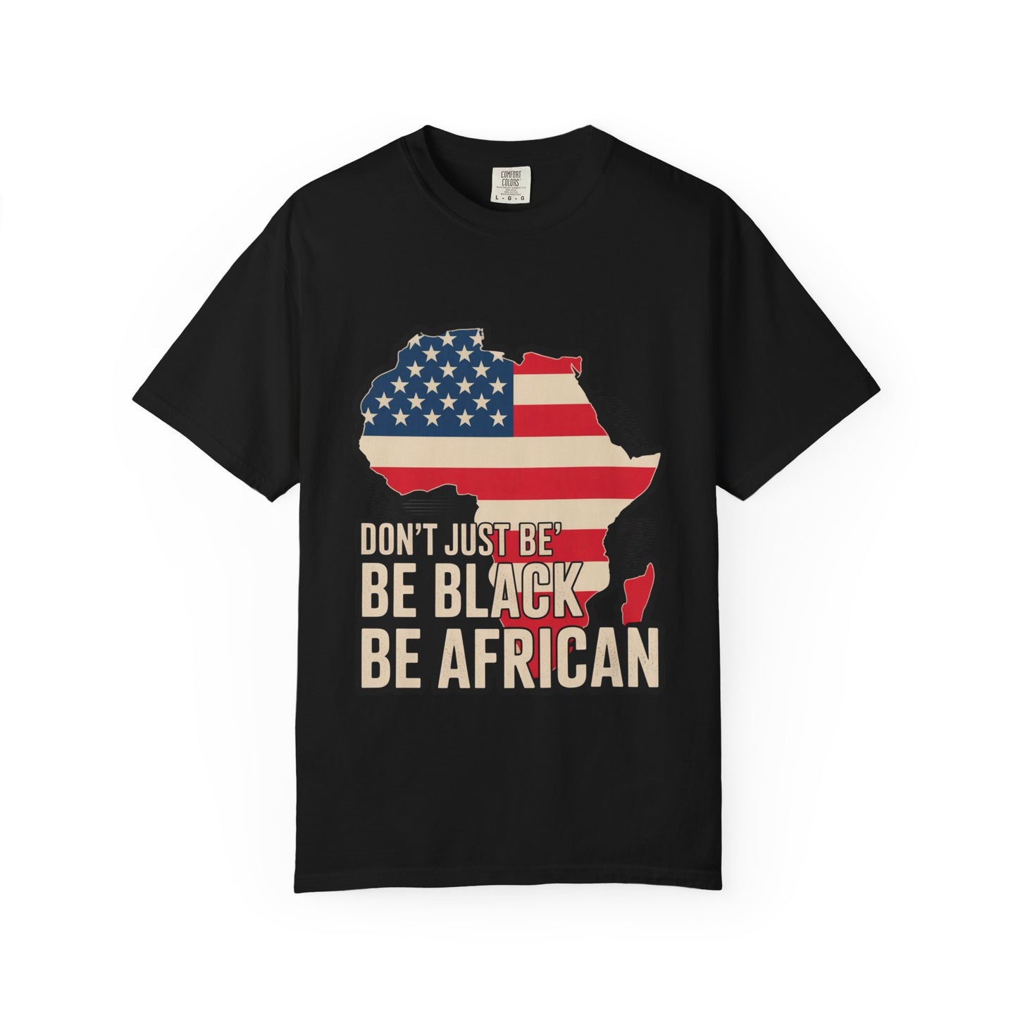 African Pride Unisex Garment-Dyed T-Shirt, Comfortable Tee, USA Africa Fusion Shirt, Cultural Apparel, Equality Statement Top