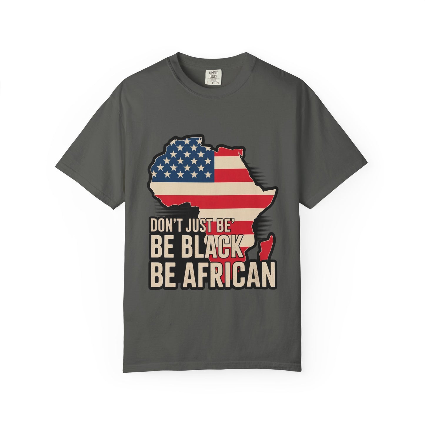 African Pride Unisex Garment-Dyed T-Shirt, Comfortable Tee, USA Africa Fusion Shirt, Cultural Apparel, Equality Statement Top