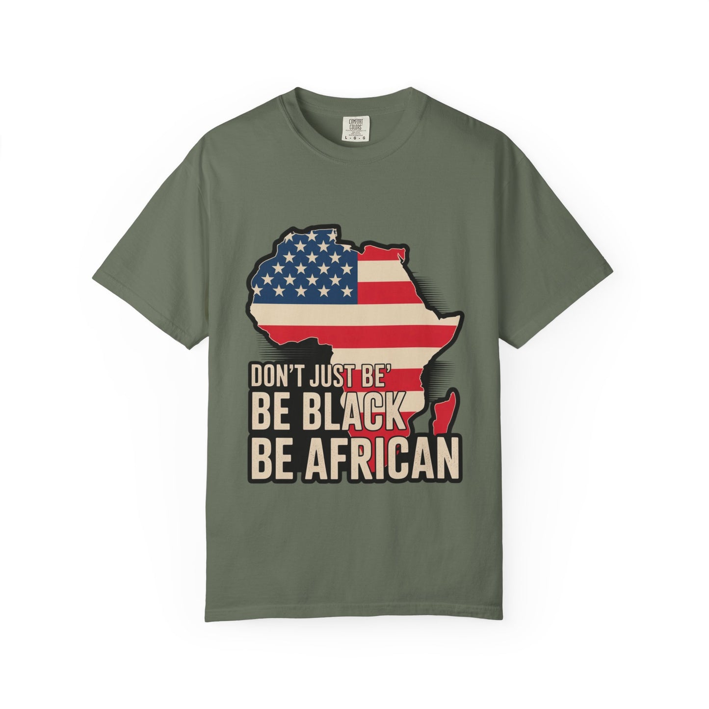 African Pride Unisex Garment-Dyed T-Shirt, Comfortable Tee, USA Africa Fusion Shirt, Cultural Apparel, Equality Statement Top