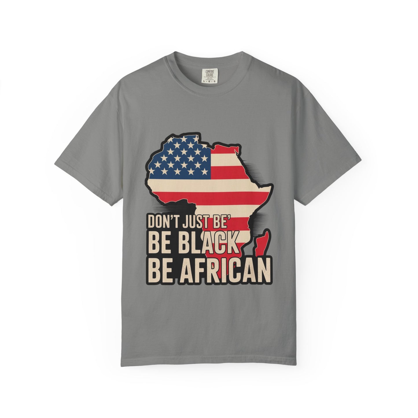 African Pride Unisex Garment-Dyed T-Shirt, Comfortable Tee, USA Africa Fusion Shirt, Cultural Apparel, Equality Statement Top
