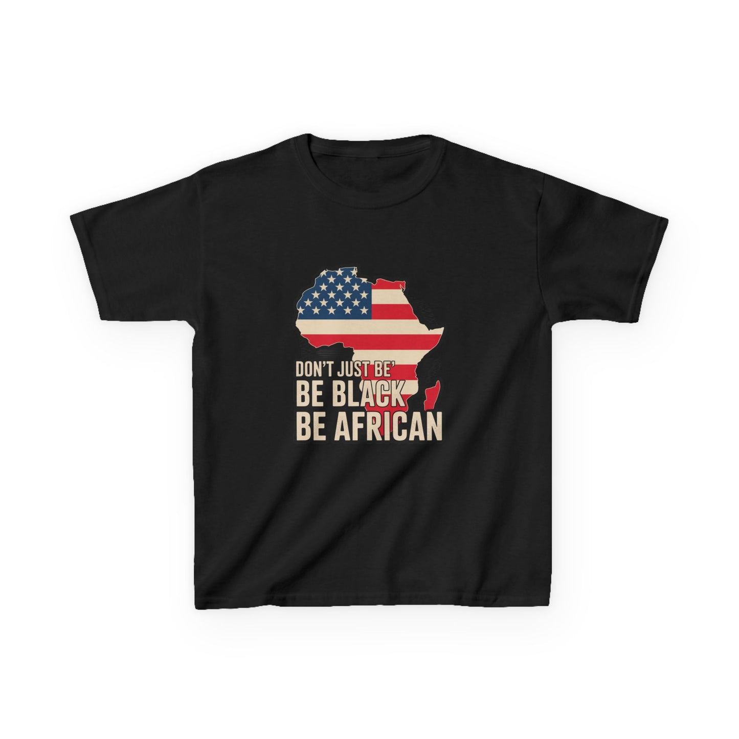 African Heritage Kids Tee, Black Pride Shirt, USA Flag T-Shirt, Kids Cultural Tee, Unique Gift for Children, Celebrates African Roots