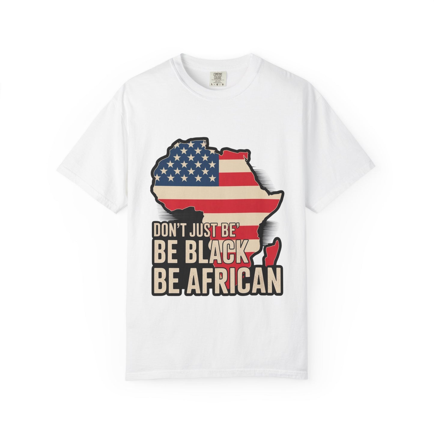 African Pride Unisex Garment-Dyed T-Shirt, Comfortable Tee, USA Africa Fusion Shirt, Cultural Apparel, Equality Statement Top
