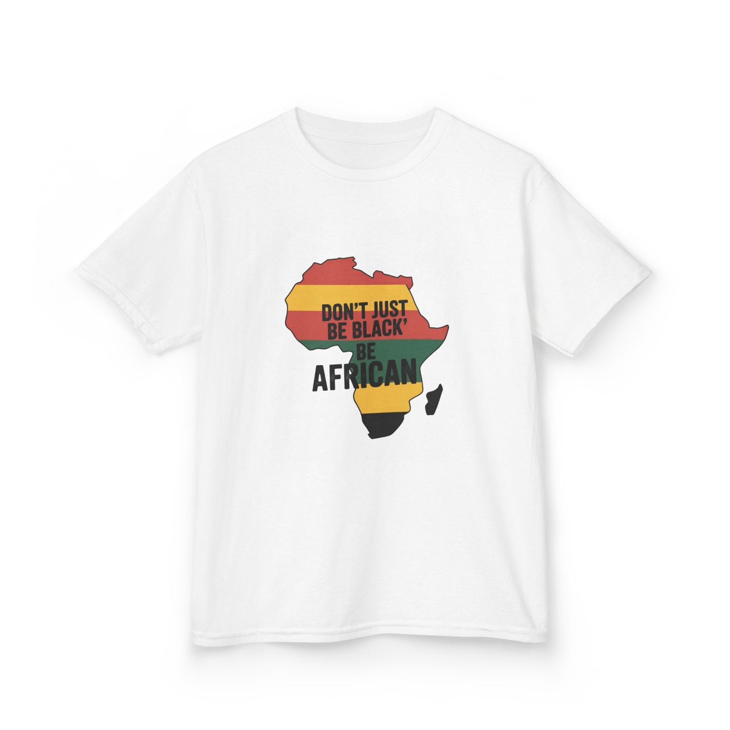 Kids African Pride T-Shirt, Youth Tee, Black History Month Gift, Cultural Awareness Shirt, Africa Map Top, Kids Cotton Tee