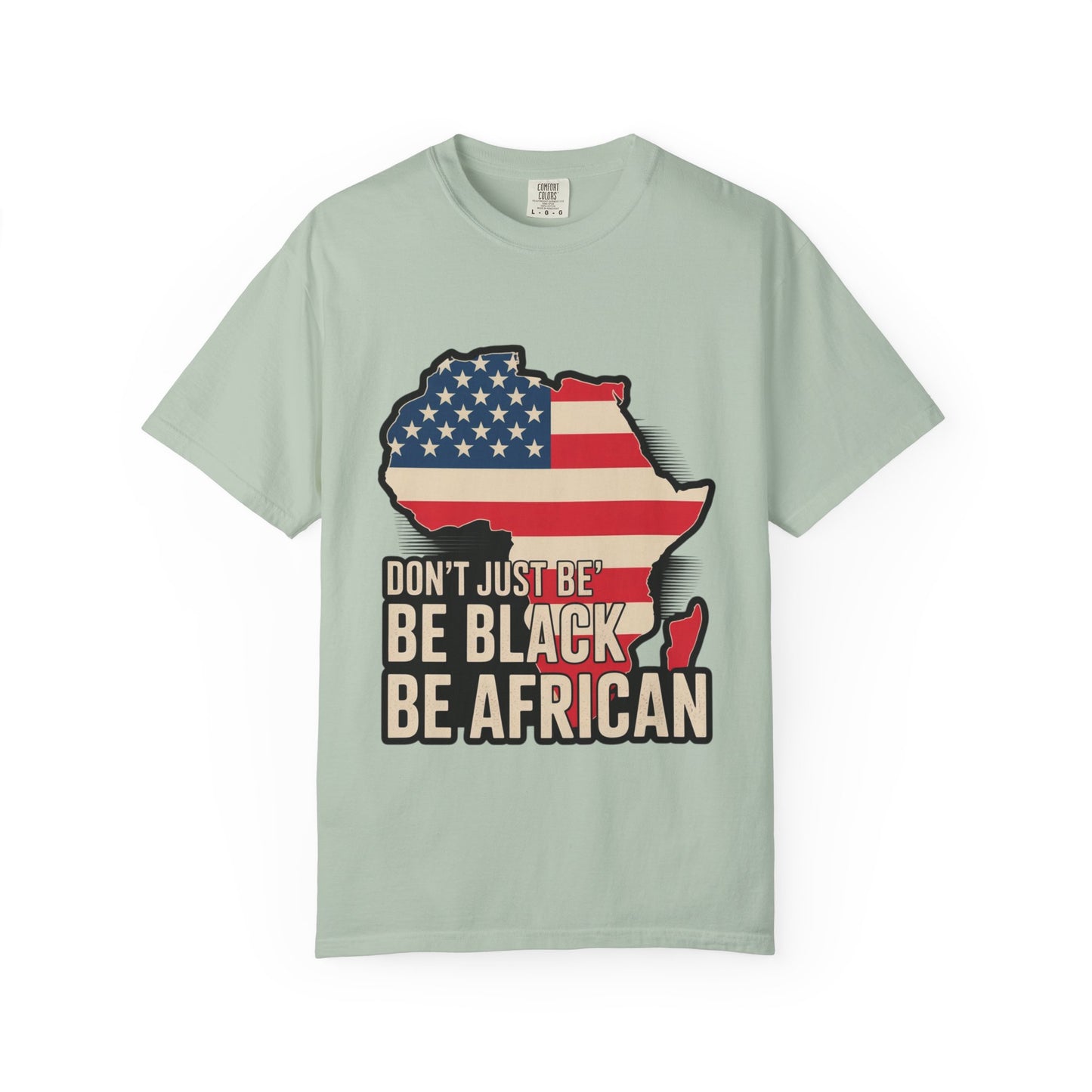 African Pride Unisex Garment-Dyed T-Shirt, Comfortable Tee, USA Africa Fusion Shirt, Cultural Apparel, Equality Statement Top