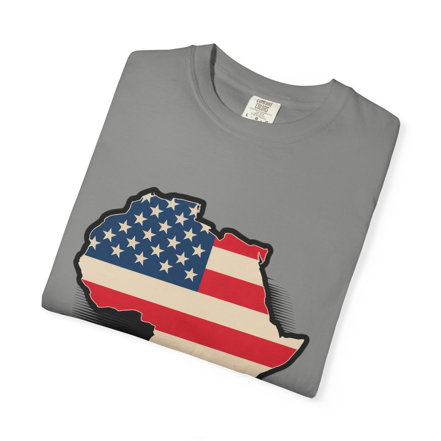 African Pride Unisex Garment-Dyed T-Shirt, Comfortable Tee, USA Africa Fusion Shirt, Cultural Apparel, Equality Statement Top
