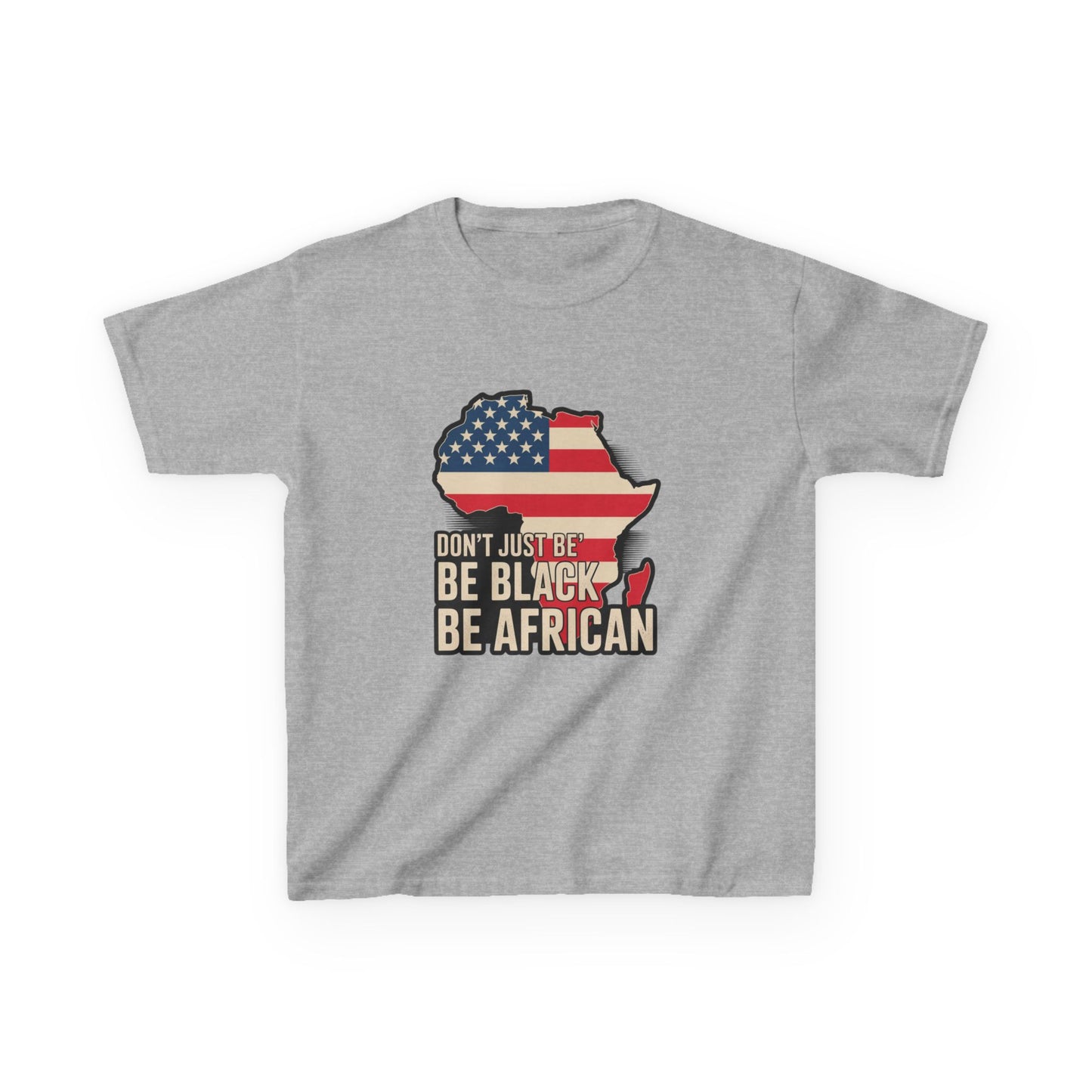 African Heritage Kids Tee, Black Pride Shirt, USA Flag T-Shirt, Kids Cultural Tee, Unique Gift for Children, Celebrates African Roots