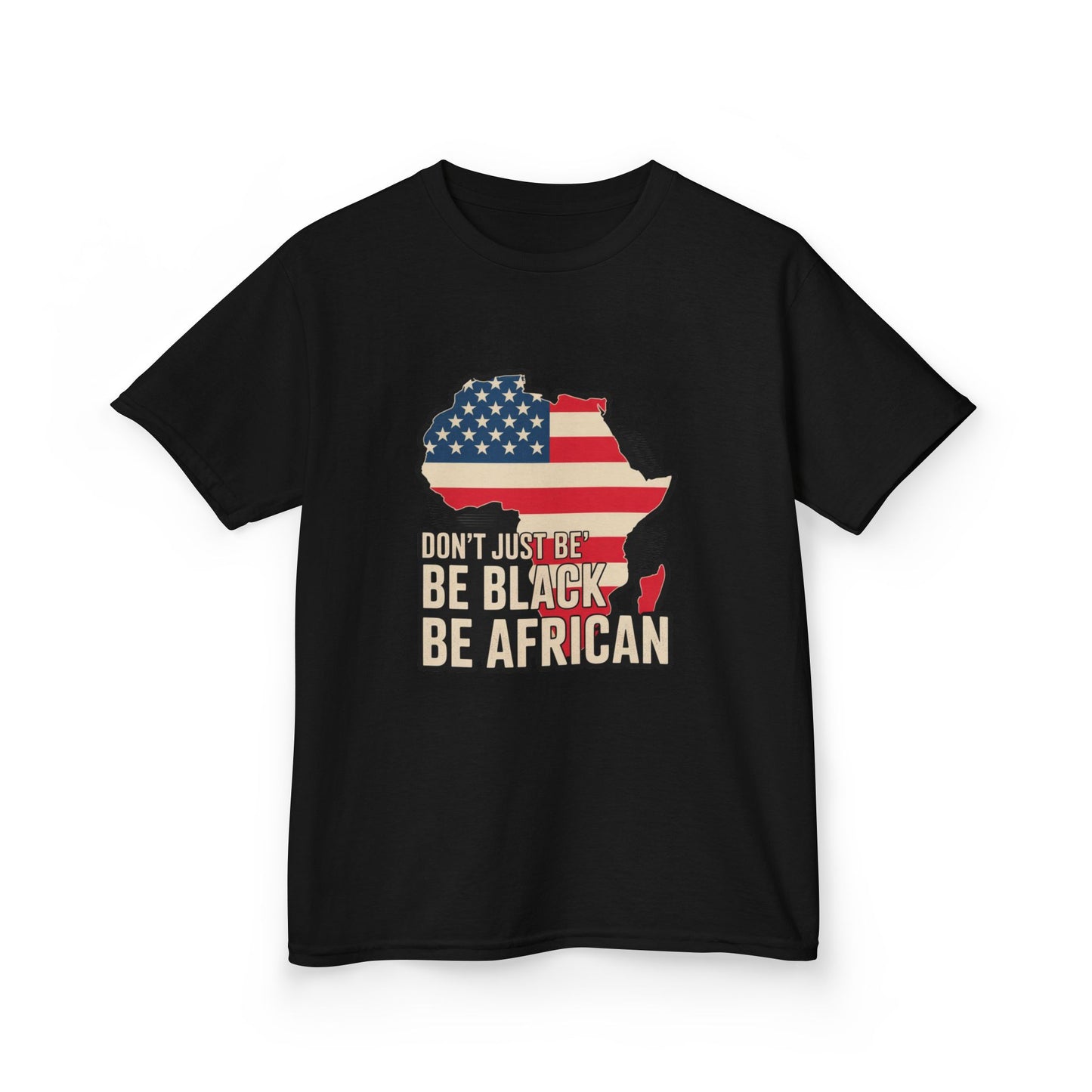 African Heritage Kids Tee, Black Pride Shirt, USA Flag T-Shirt, Kids Cultural Tee, Unique Gift for Children, Celebrates African Roots