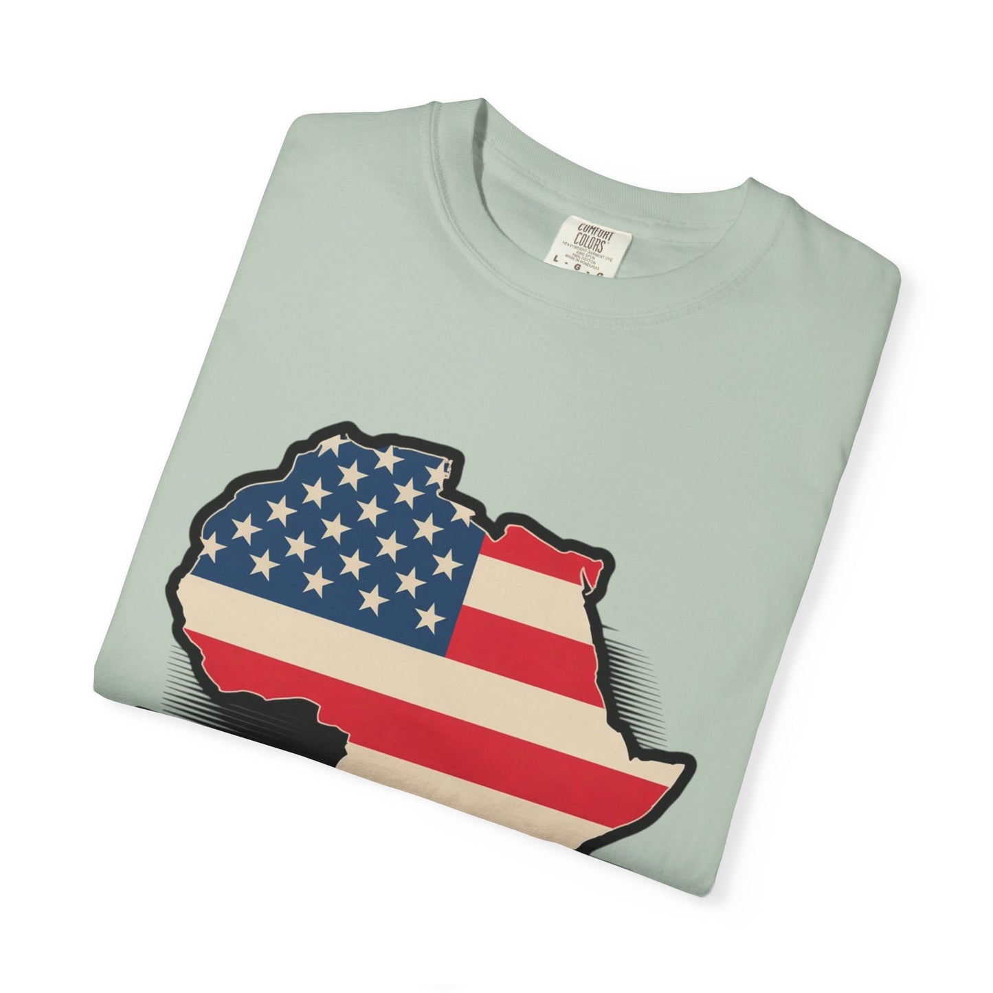 African Pride Unisex Garment-Dyed T-Shirt, Comfortable Tee, USA Africa Fusion Shirt, Cultural Apparel, Equality Statement Top