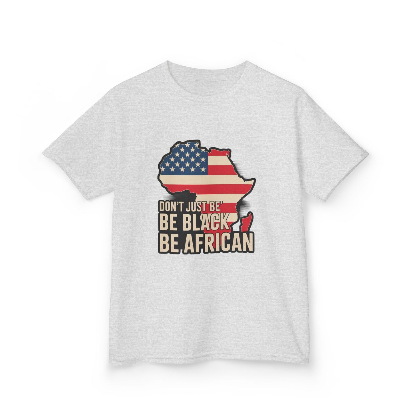African Heritage Kids Tee, Black Pride Shirt, USA Flag T-Shirt, Kids Cultural Tee, Unique Gift for Children, Celebrates African Roots